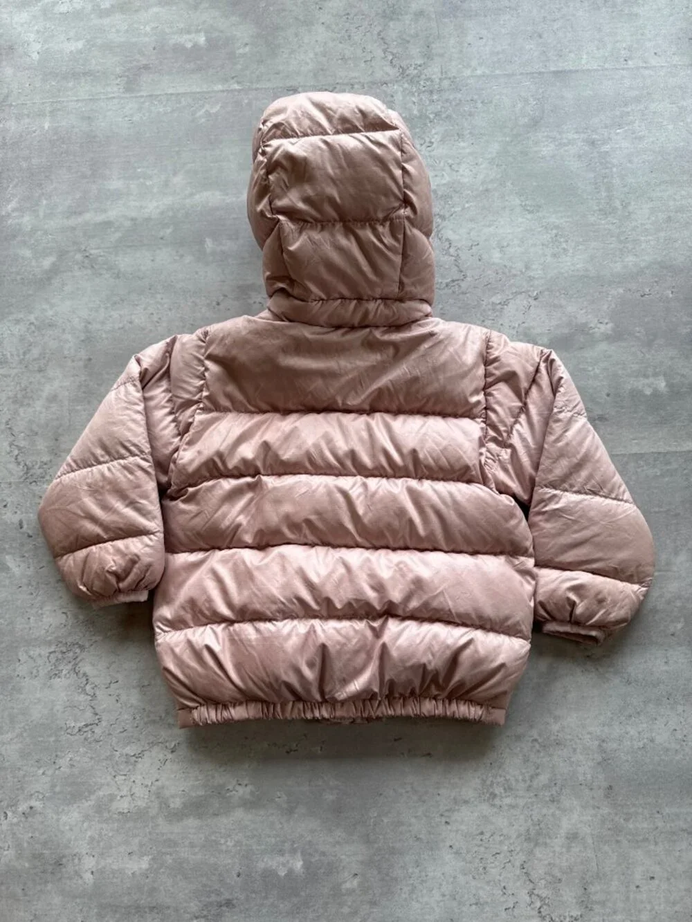 Patagonia Baby Hi Loft Down Sweater Hoody, Fuzzy Mauve, 12-18 Months